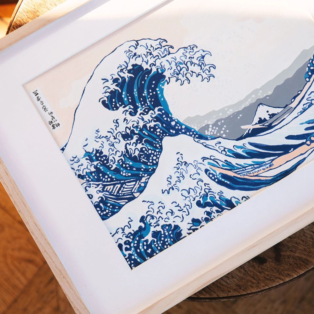 Coffret peinture au numero - La grande vague de Kanagawa - Katsushika Hokusai – Image 2