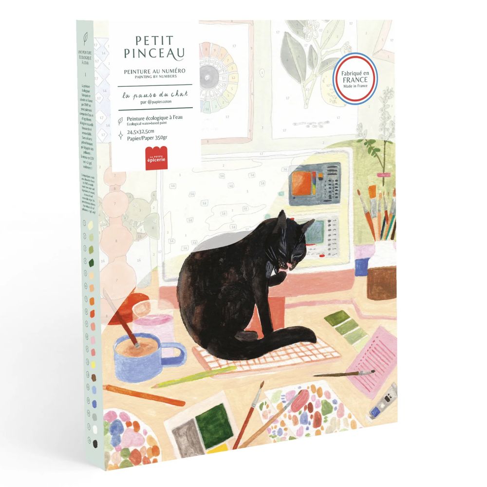 Coffret peinture au numéro - La Pause Du Chat - Papier Coton