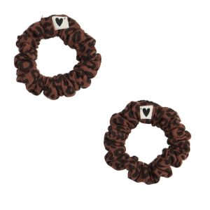 Mini chouchou - Leopard marron