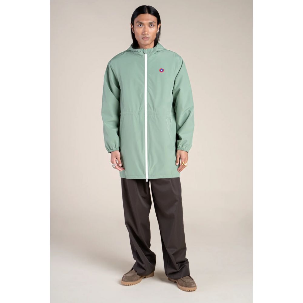 Imperméable mixte long Amelot - Vert sauge – Image 2