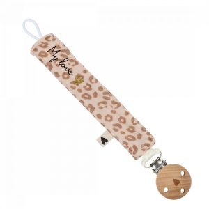 Attache tétine - Gaze leopard