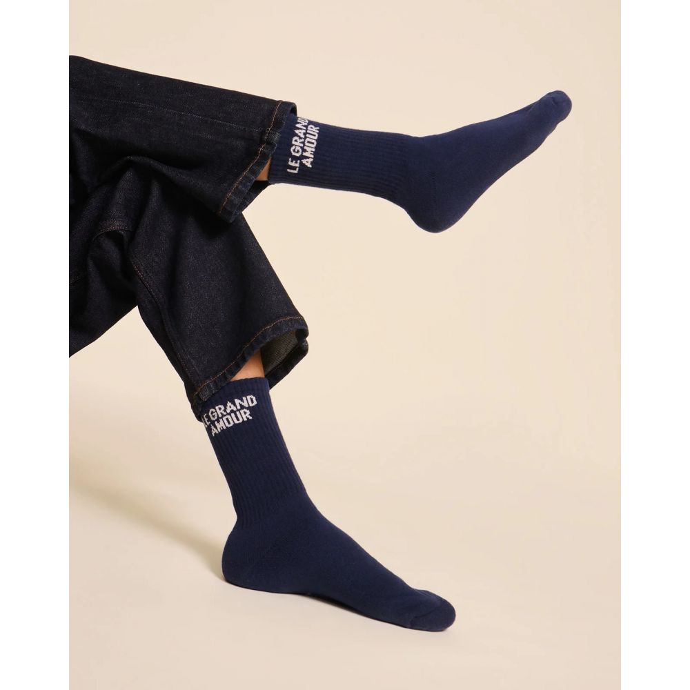 Chaussettes "Le grand amour" - Bleu nuit – Image 2