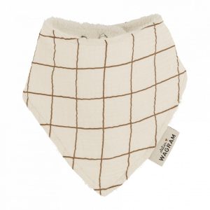 Bavoir bandana - Gaze grands carreaux