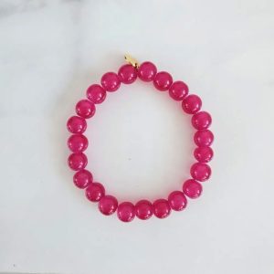 Bracelet Jellybeans élastique - Fushia
