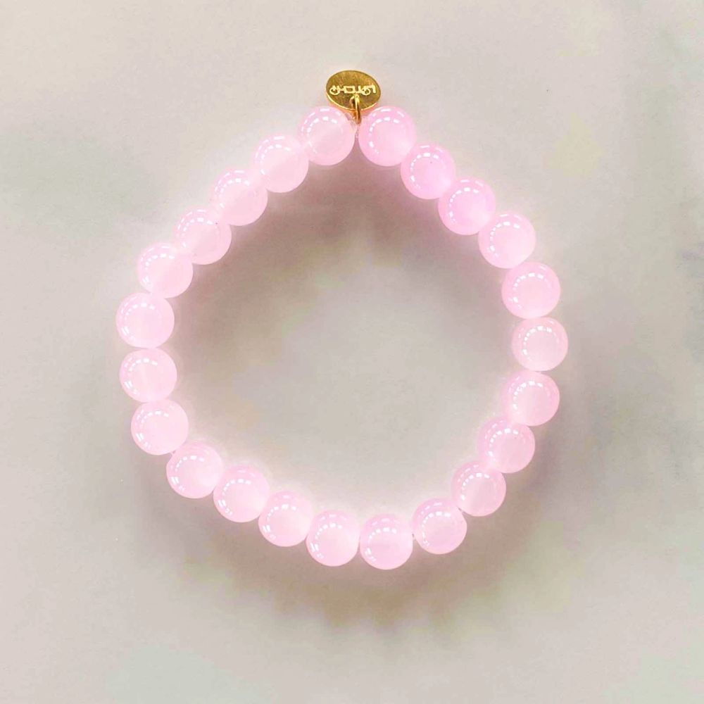 Bracelet Jellybeans élastique - Rose