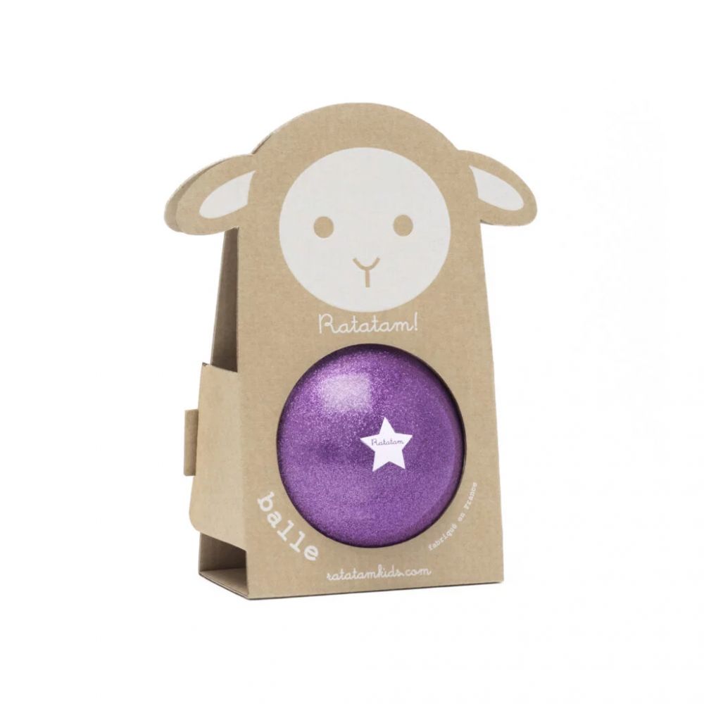 Ballon mouton paillete 10 cm - Violet – Image 2
