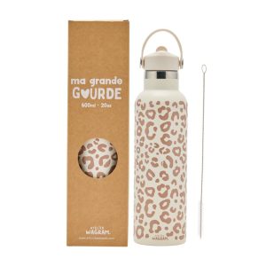 Gourde 600ml - Leopard creme
