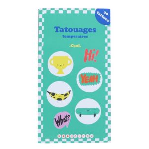 Set de 2 planches de tatouages temporaires "Cool"