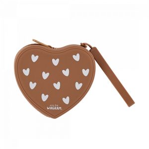Pochette coeur en silicone - Caramel