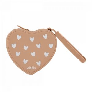 Pochette coeur en silicone - Nougat