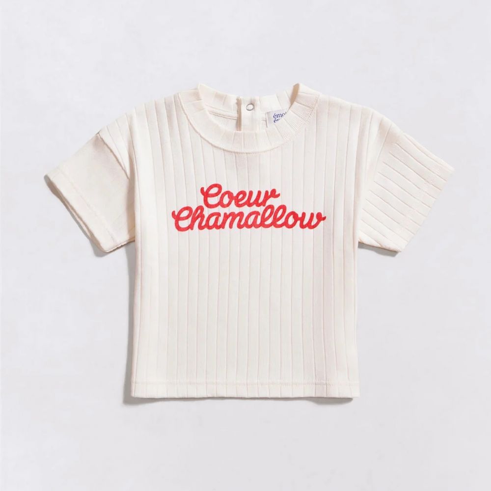 T-shirt enfant "Coeur Chamallow" - Crème
