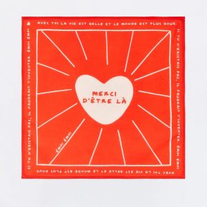 Bandana "Merci d'être là" - Rouge