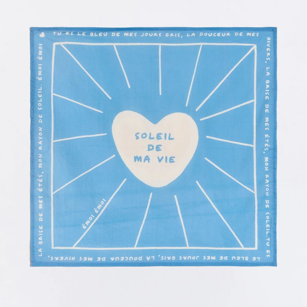 Bandana "Soleil de ma vie" - Bleu