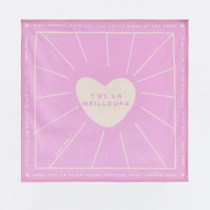 Bandana "Tu es la meilleure" - Rose