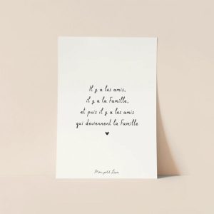 Carte Citation A6 / La famille, les amis - Il y a les amis