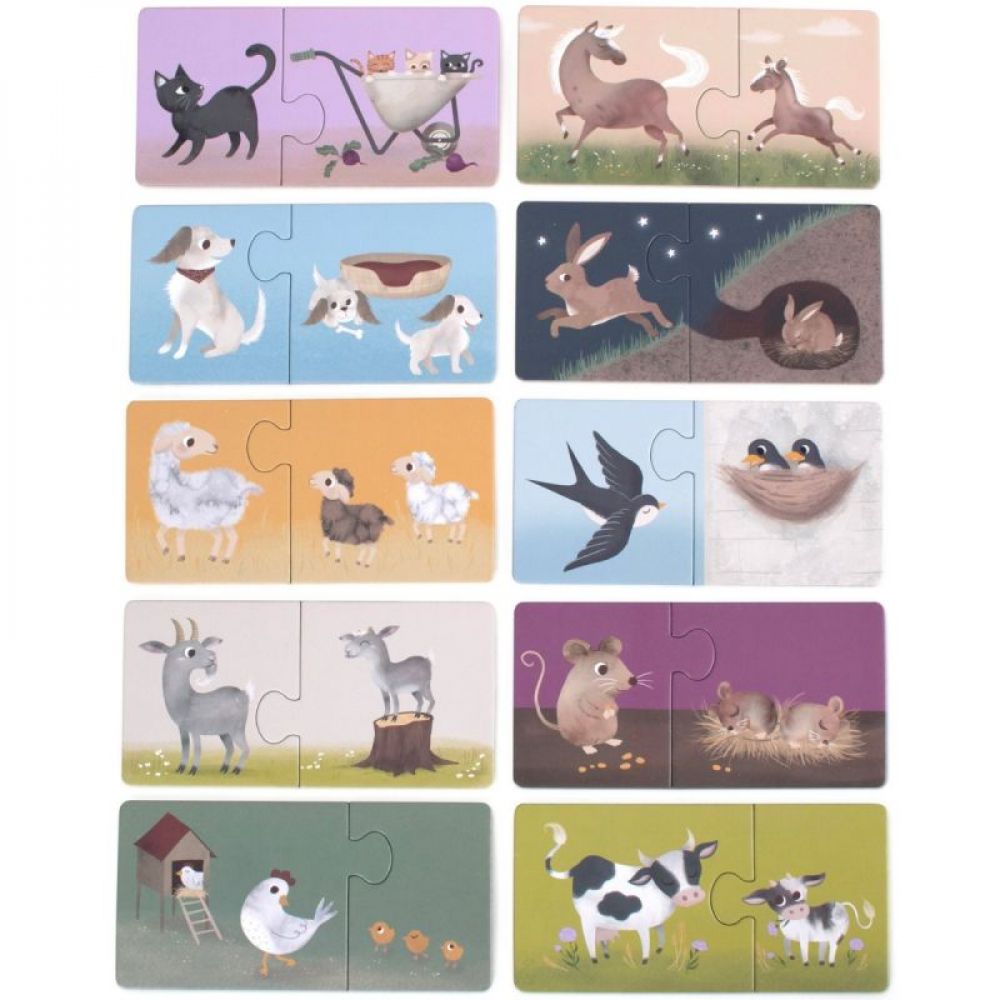 Puzzles Maman et ses bebes - Animaux de la ferme – Image 2