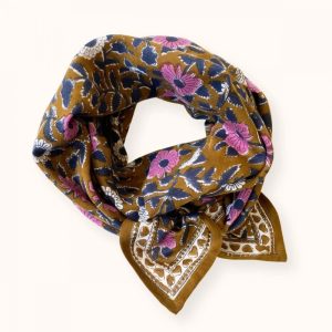 Big Foulard Latika Coeur - Tapenade
