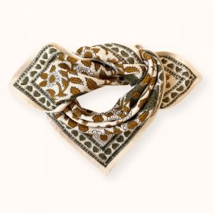 Small Foulard Manika Coeur - Macadamia
