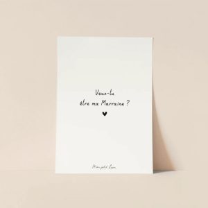Carte Citation A6 / La famille, les amis - Veux-tu etre ma marraine ?
