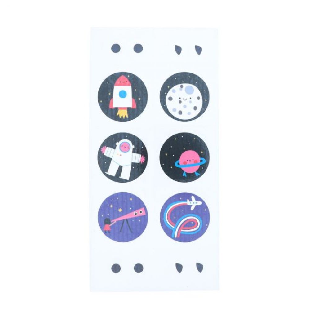Set de 2 planches de tatouages temporaires "Astro" – Image 2