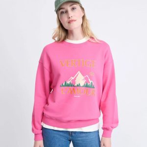 Sweat adulte "Vertige de l'amour"- Fuschia garment dye