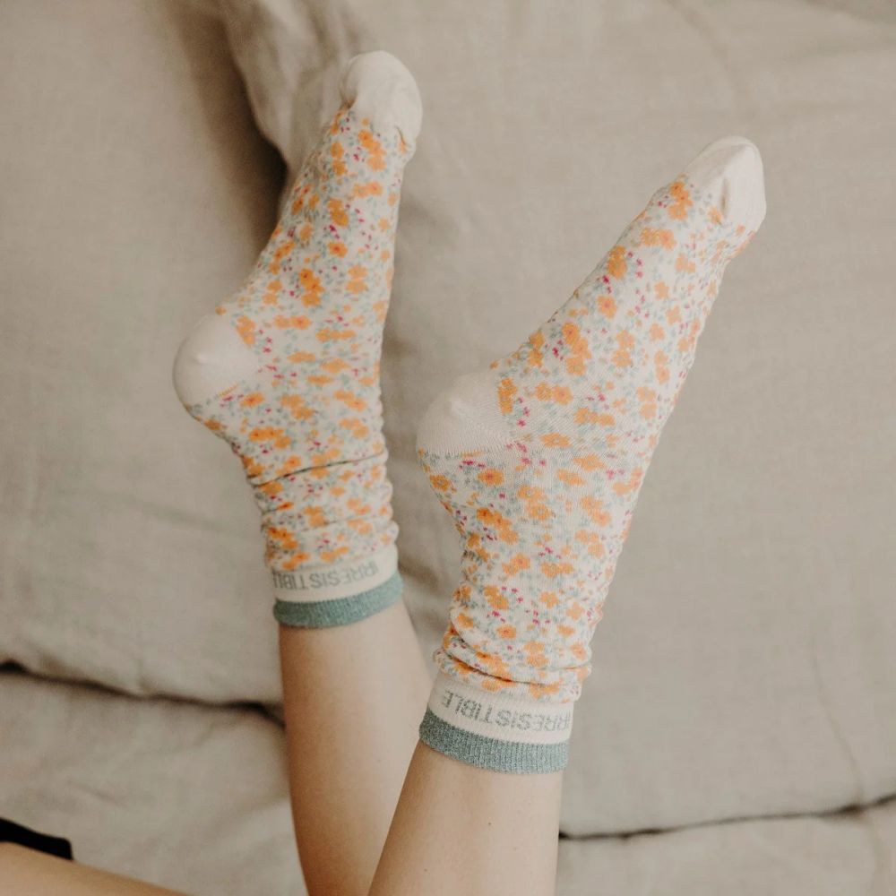 Chaussettes "Irrésistible" – Liberty orange – Image 2