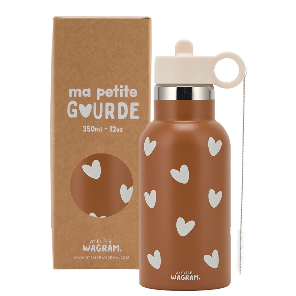 Gourde 350ml - Caramel coeurs crèmes