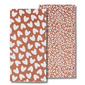 Serviette microfibre - Marron & blanc