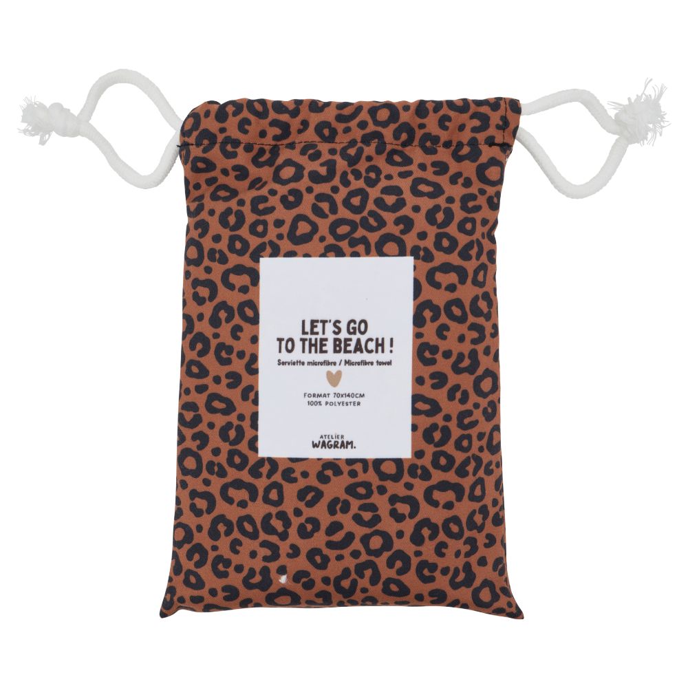 Serviette microfibre - Marron & noir – Image 2