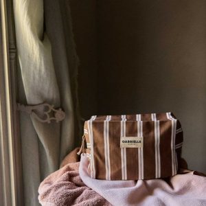 Trousse de toilette - RAYURES NOISETTES