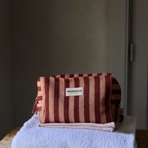 Trousse de toilette - RAYURES GARANCE