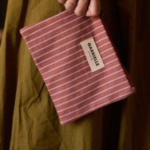 Petite pochette - RAYURES LILAS