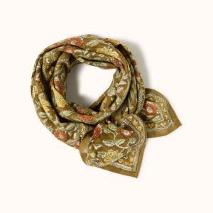 Big Foulard Latika Coeur - COEUR TAPENADE MIMOSA
