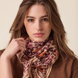 Big Foulard Latika Coeur - COEUR FLAMINGO