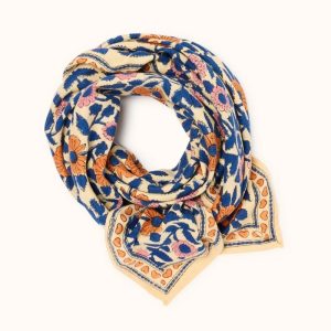 Big Foulard Latika Coeur - COEUR BLEU ROYAL