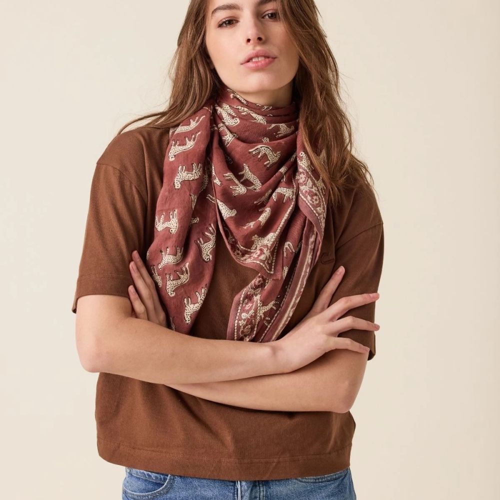 Big Foulard Latika Bengale - BENGALE CHOCOLAT – Image 2