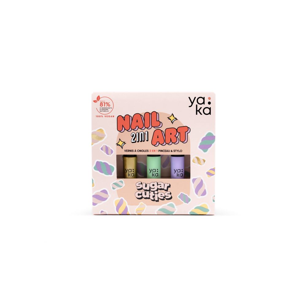 Kit vernis à ongles 2 en 1 nail art - Sugar cuties