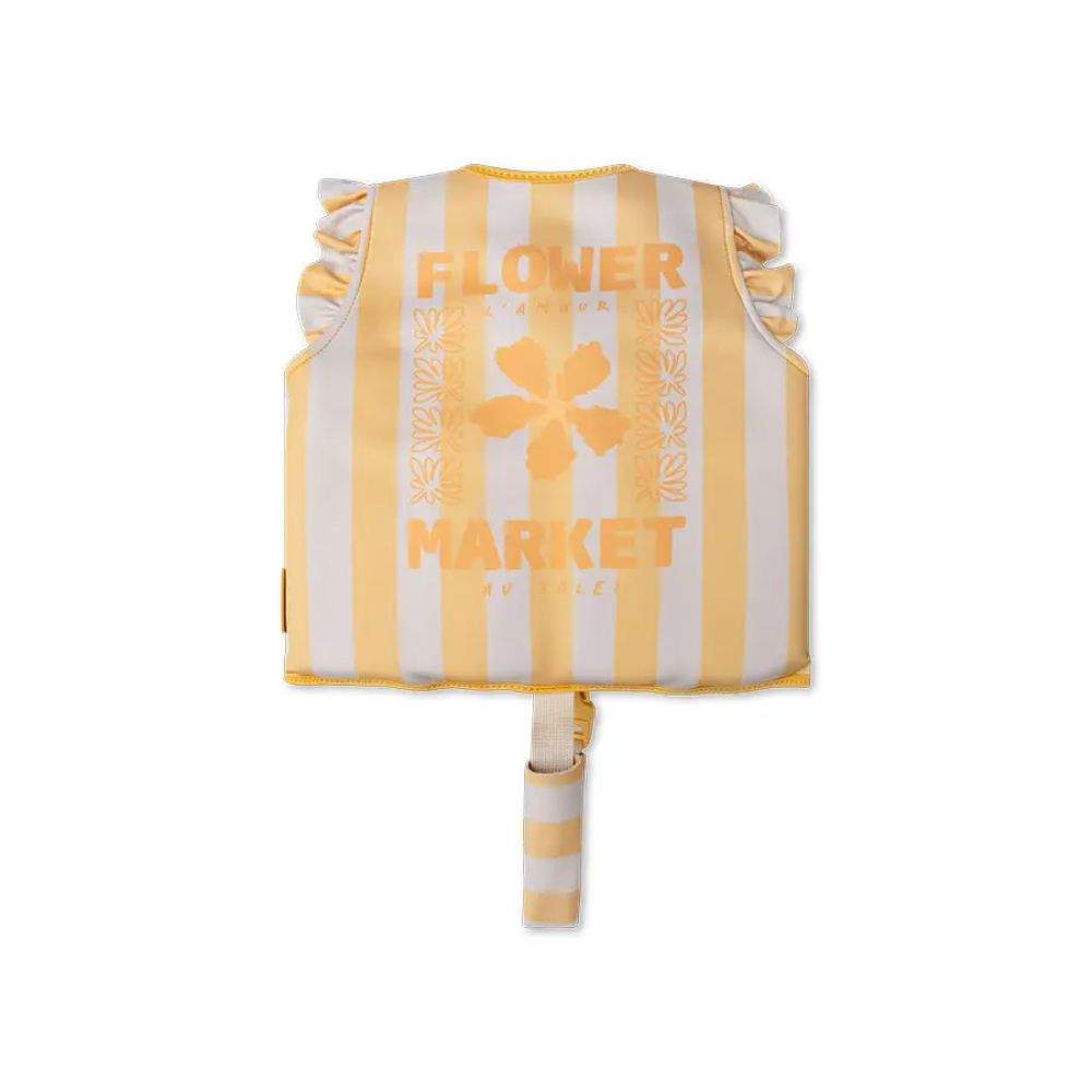 Gilet de natation jaune - Marché aux fleurs – Image 3