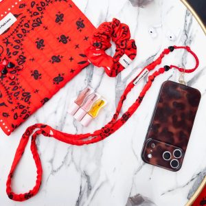 Cordon de téléphone Billie - Bandana Rouge