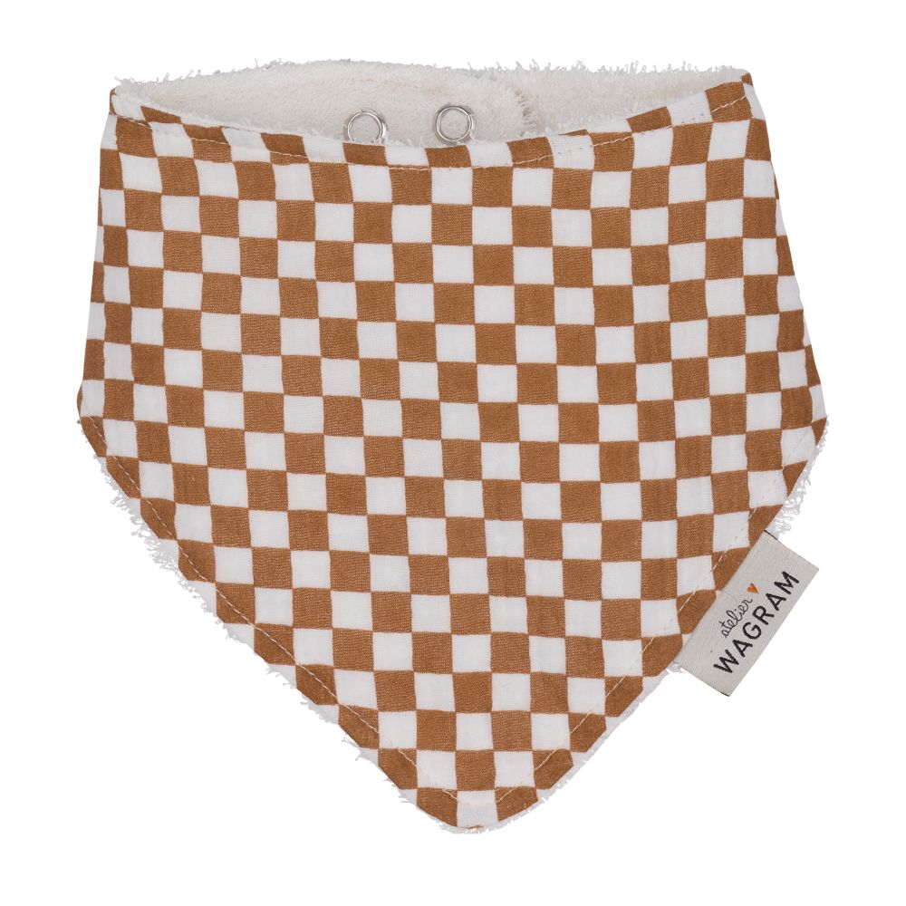 Bavoir bandana gaze - Gaze damier