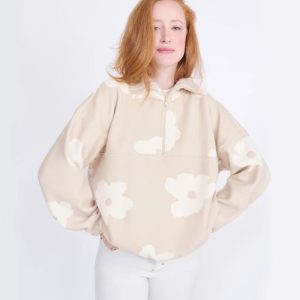 Sweat Sven en polaire recyclée - Biscotti flowers