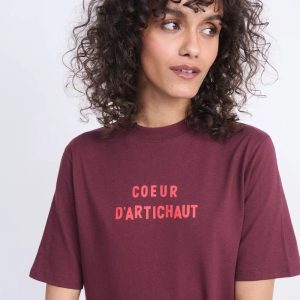 T-shirt Cœur d'artichaut - merlot