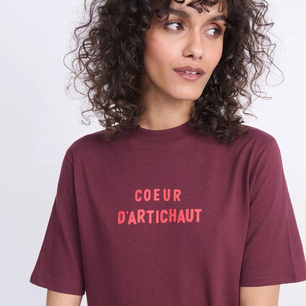 T-shirt Cœur d'artichaut - merlot