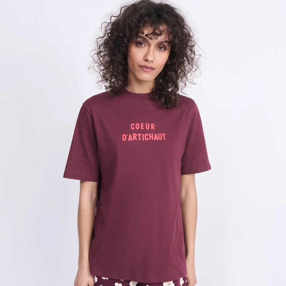 T-shirt Cœur d'artichaut - merlot – Image 2