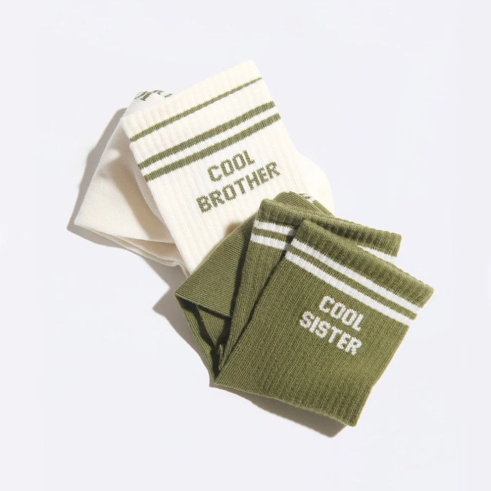 Les chaussettes "Cool Brother" - Crème – Image 3