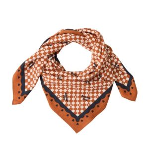 Foulard amour fou - Marron/Noir - 100 cm
