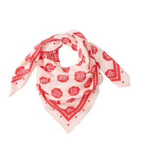 Foulard lollilove - Beige/Rouge - 100 cm