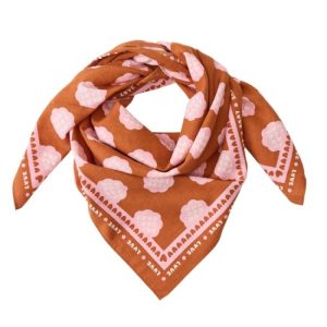 Foulard lollilove - Marron/Rose - 100 cm