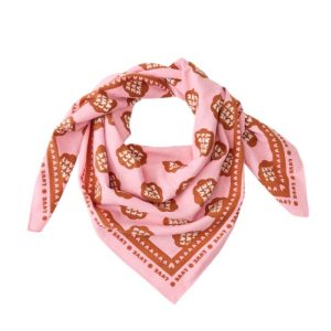 Foulard lollilove - Rose/Marron - 100 cm
