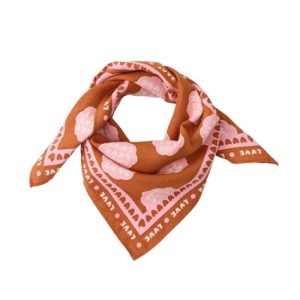 Foulard lollilove - Marron/Rose - 55 cm